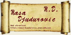 Maša Đudurović vizit kartica